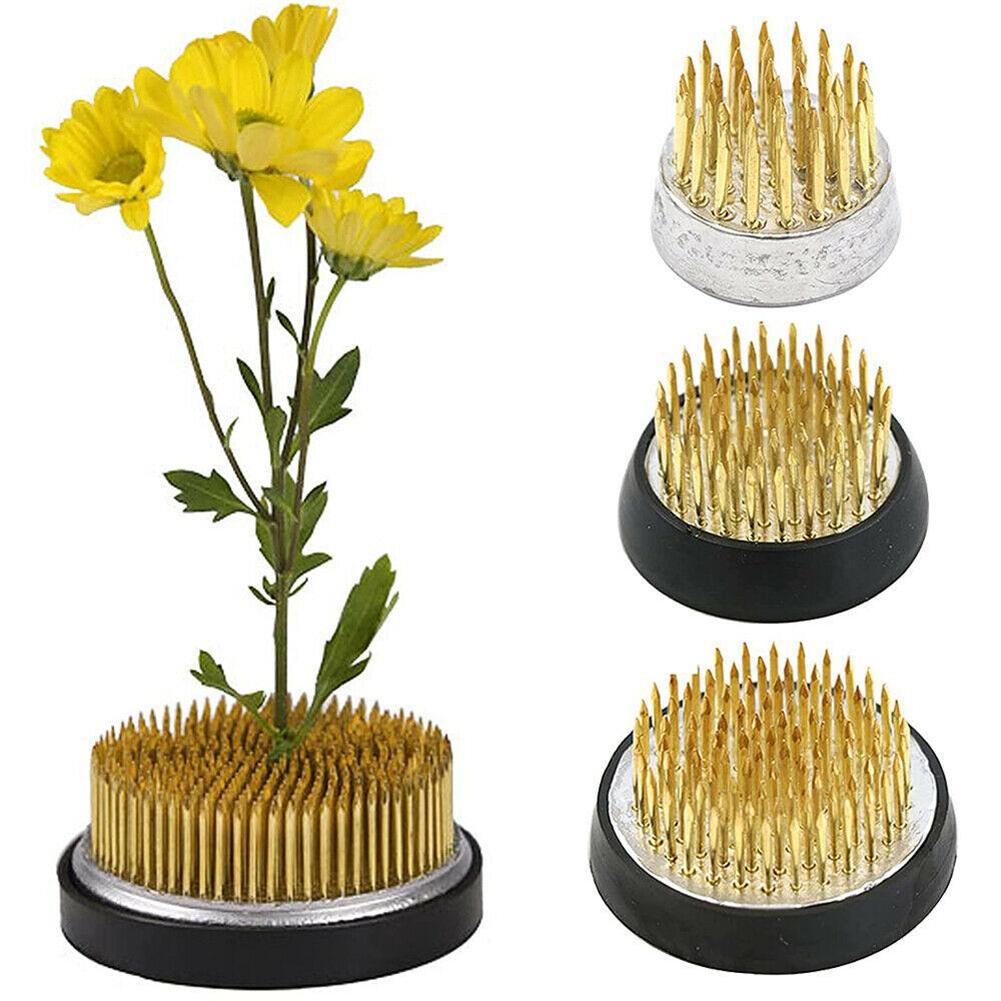 Flower Frog Pin - 丸型フラワーフロッグホルダー、生け花用ケンザン、花瓶用ホルダー、スパイキーフロッグ固定ツール、DIYフラワーアレンジメント、家庭やオフィスの装飾に