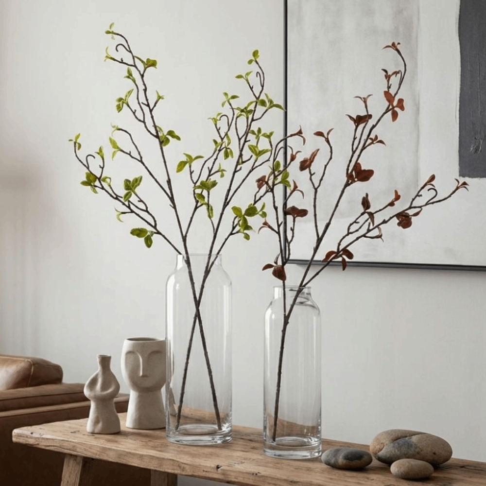 Branch Curly Willow - リアルタッチ人工柳の枯れ枝カーリーツイッグ花瓶フィラーシミュレーションツリーブランチプラスチックグリーン植物フェイク枯れ枝