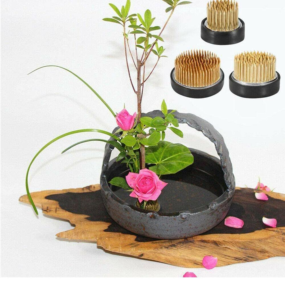 Flower Frog Pin - ラウンド生け花フラワーカエルガスケットアート固定アレンジメントツール小さな生け花 Kenzan ピンカエルアレンジメントポット蓋花瓶用