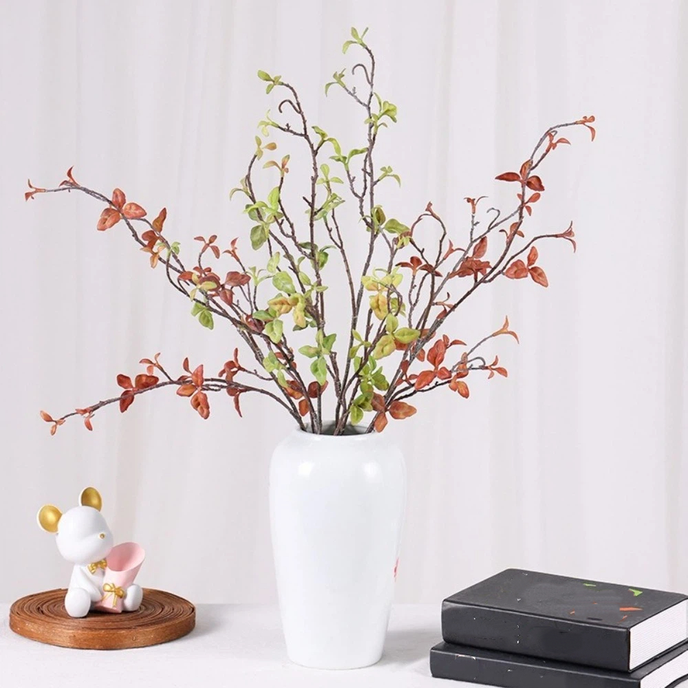 Branch Curly Willow - リアルタッチ人工柳の枯れ枝、カール状のプラスチック製模造木の枝、緑の植物、花瓶の飾り、偽の枯れ枝