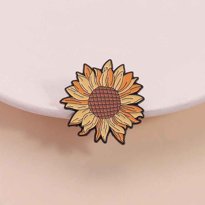 奇妙なハエタケのエナメルピン、サイケデリックなヒマワリ、モチ - Flower Frog Pin のレビューと価格
