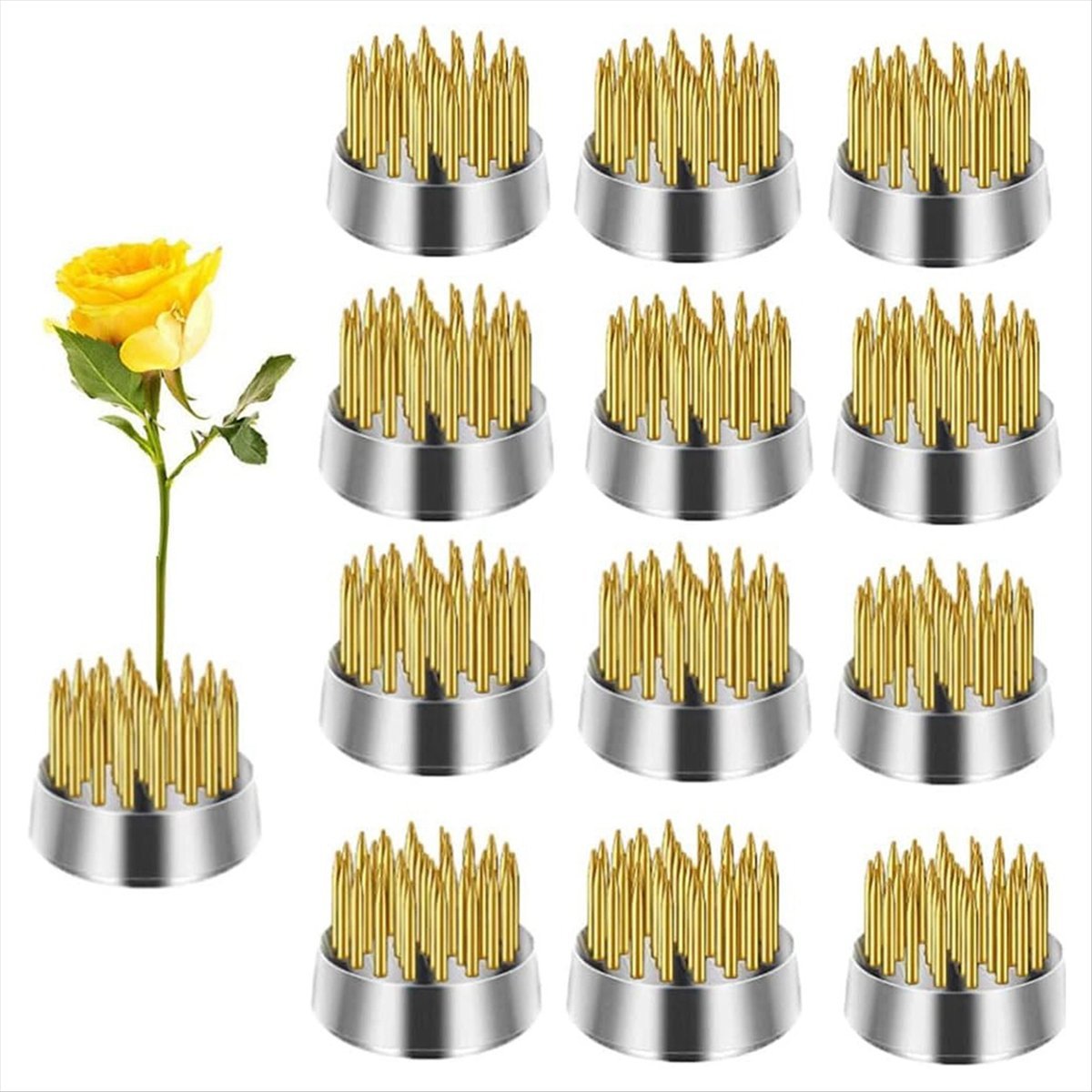 KSOL 12個入りフラワーフロッグ、ケンザンピンフロッグ丸 - Flower Frog Pin のレビューと価格