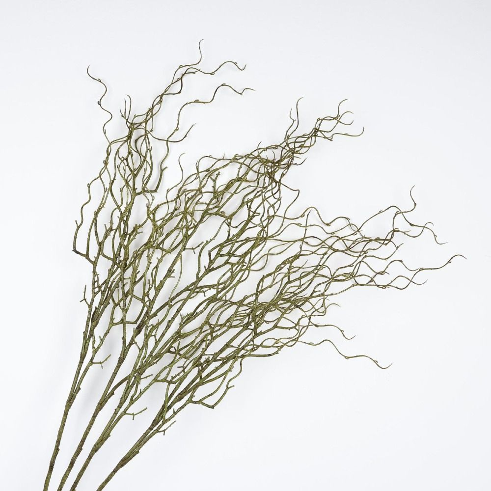 長さ120cmの人工柳の枝、4股の柔らかい質感のシミュレーシ - Branch Curly Willow のレビューと価格