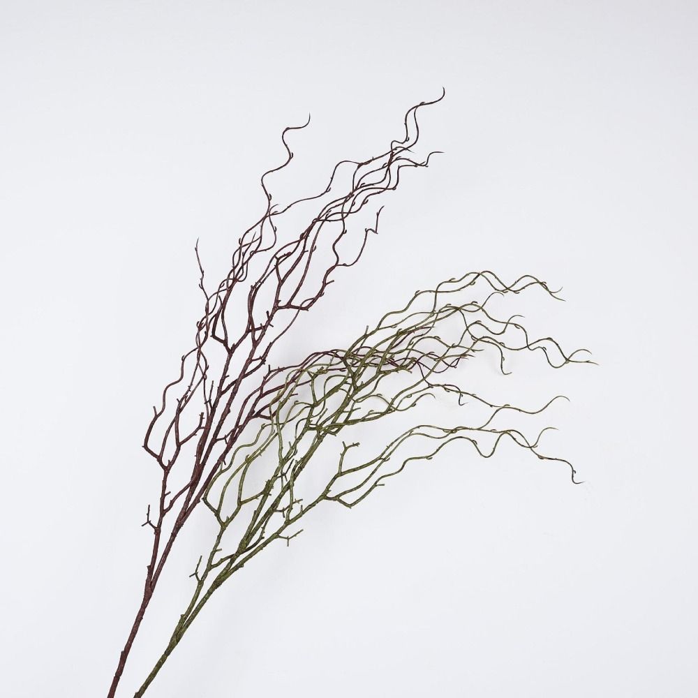 長さ120cmの人工柳の枝、4股のリアルなデザイン、シミュレ - Branch Curly Willow のレビューと価格