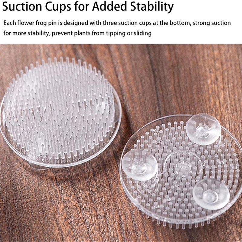 花瓶用透明プラスチックピンフロッグ12個セット、2.76イン - Flower Frog Pin のレビューと価格