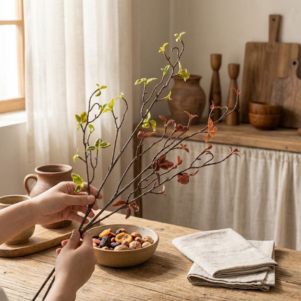リアルタッチ人工柳の枯れ枝、カール状のプラスチック製シミュレ - Branch Curly Willow のレビューと価格