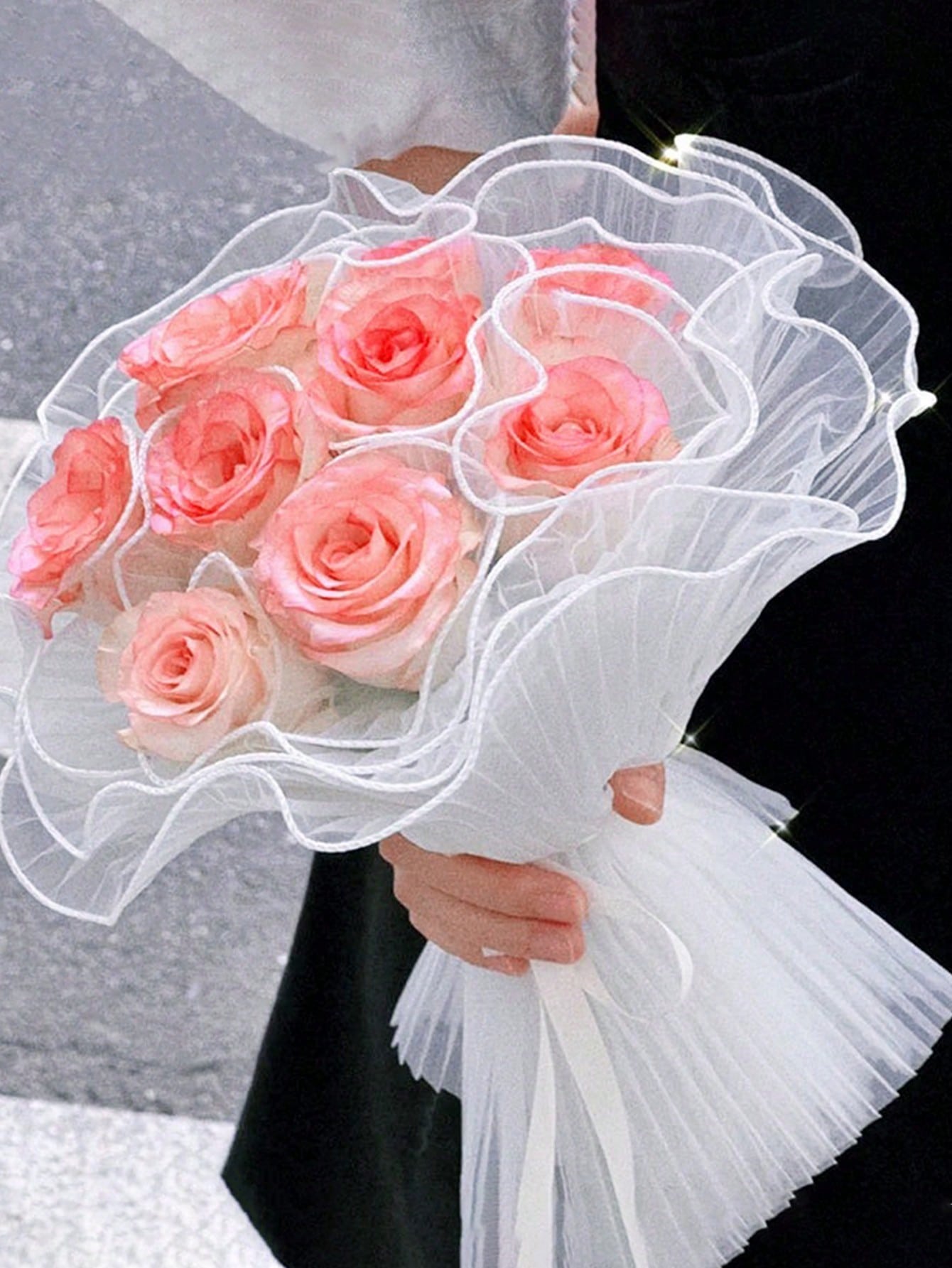 4ヤードフェイクパールエッジフラワーラッピングメッシュペーパ - Ae Florist Supply のレビューと価格